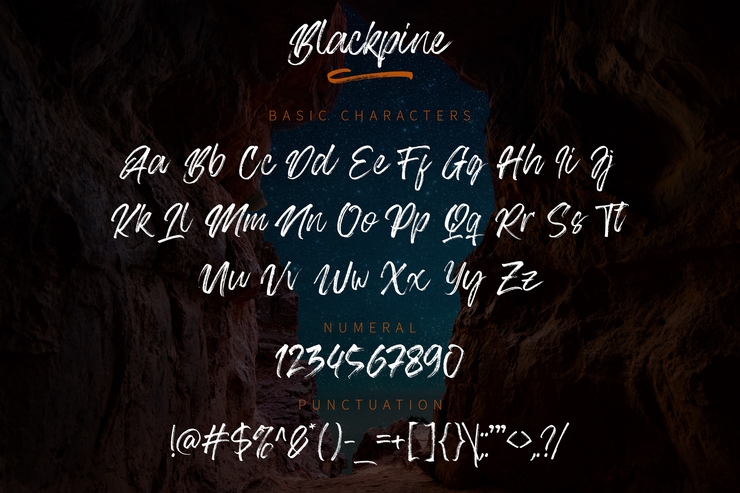 Blackpine字体 8