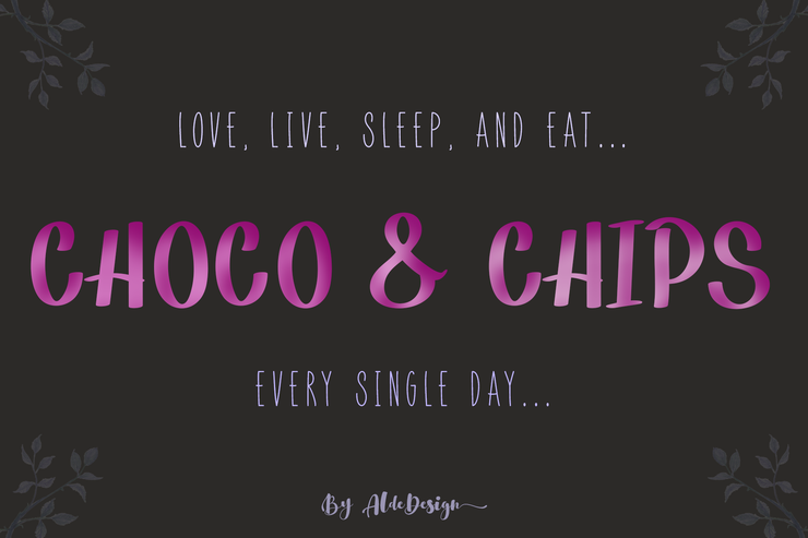 Choco & Chips字体 1