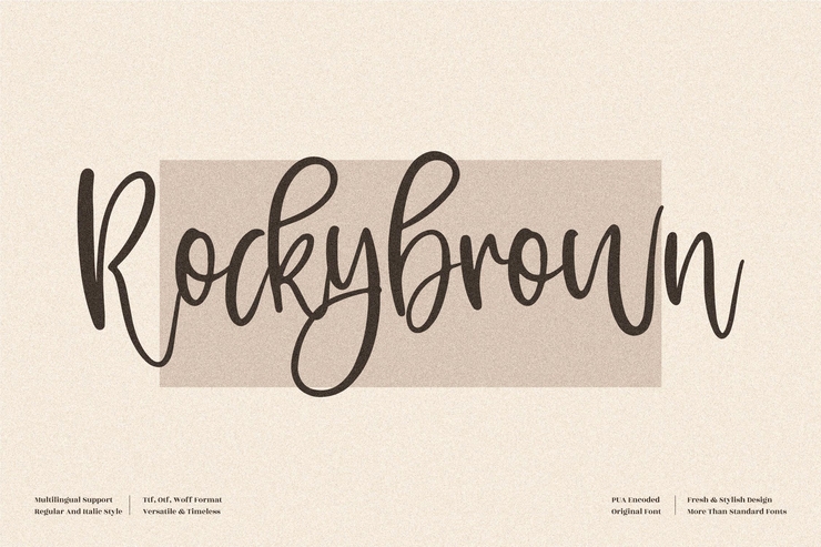 Rockybrown字体 5