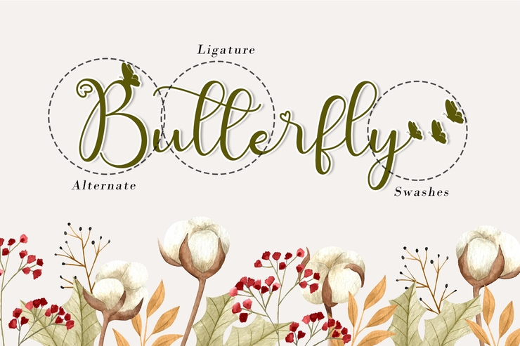 Cute Butterfly字体 2