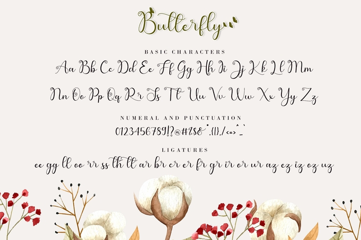 Cute Butterfly字体 6