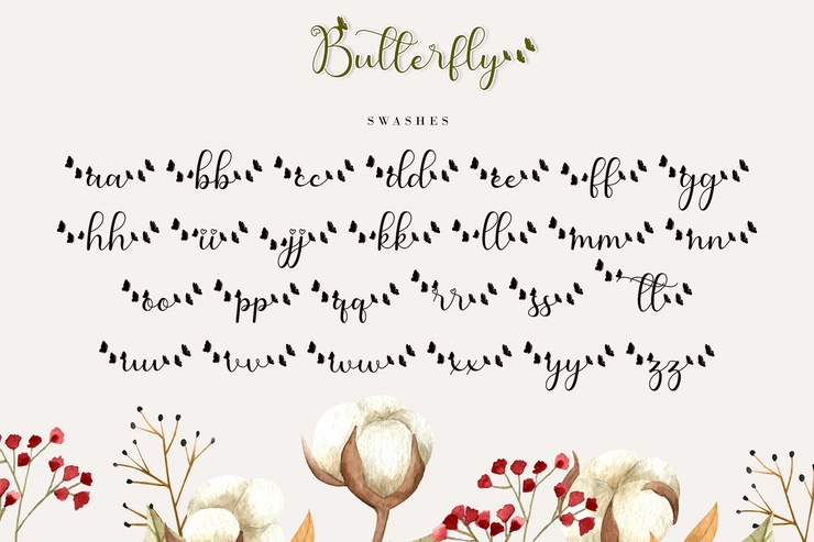 Cute Butterfly字体 7