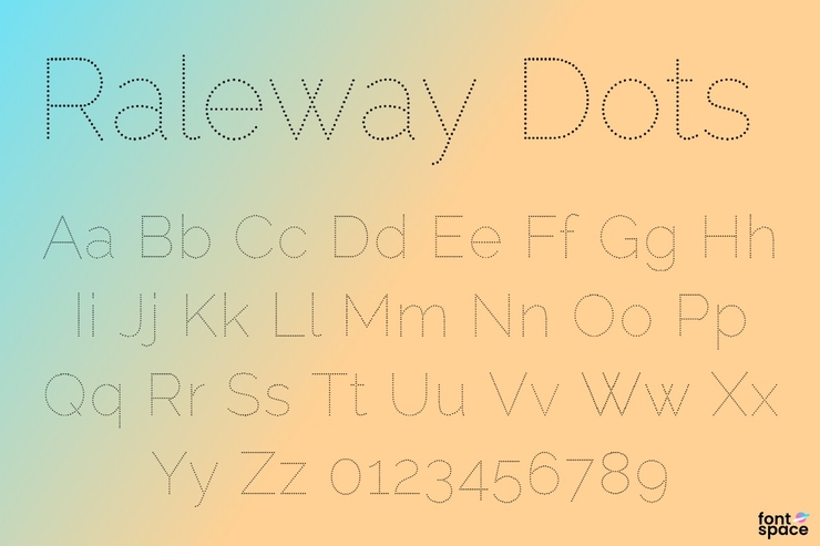 Raleway Dots 字体 1