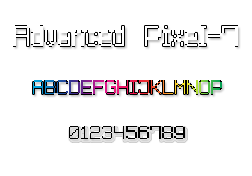 Advanced Pixel-7字体 1