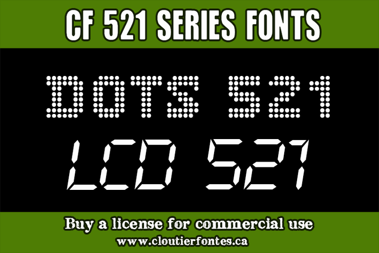 CF LCD 521字体 1