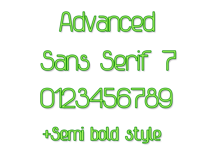 Advanced Sans Serif 7字体 1