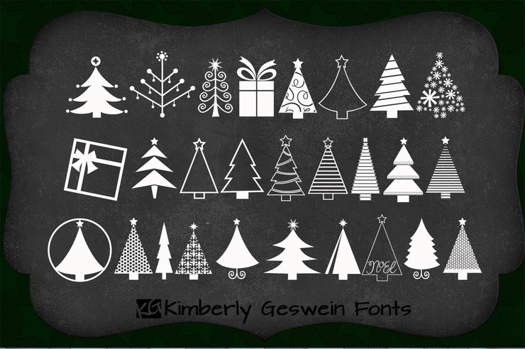 KGChristmasTrees字体 1