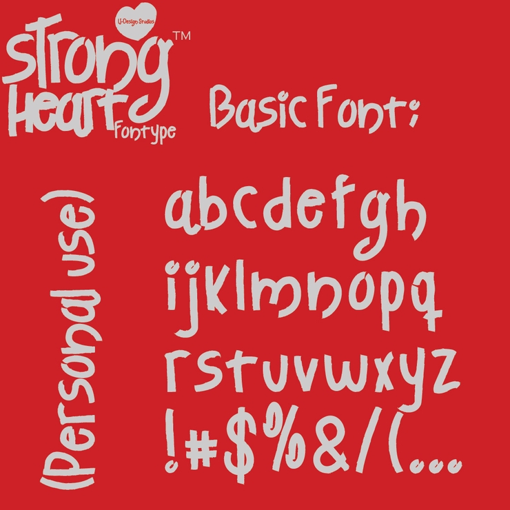 Strong Heart字体 3