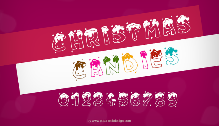 PW Christmas Candies字体 1