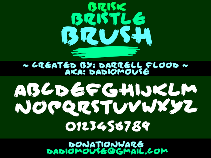 Brisk Bristle Brush字体 1