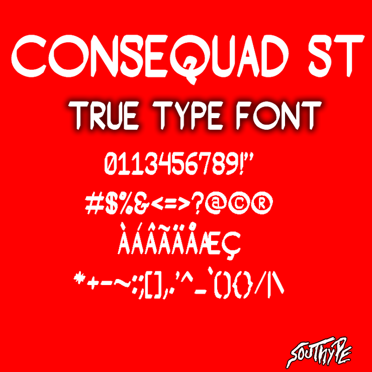 Consequad St字体 2