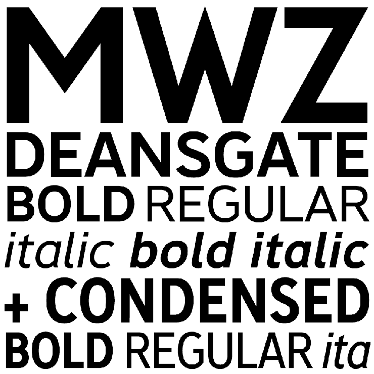 Deansgate Condensed字体 1