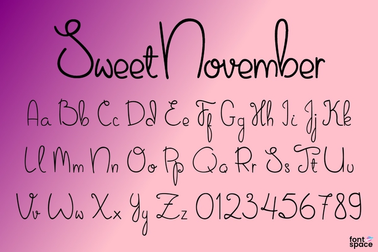 Sweet November字体 1