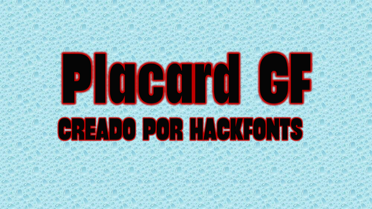 Placard GF字体 1