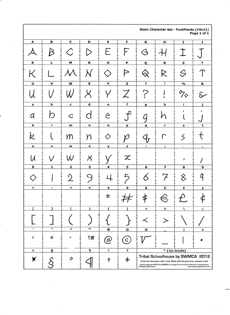 Tribal Schoolhouse字体 2