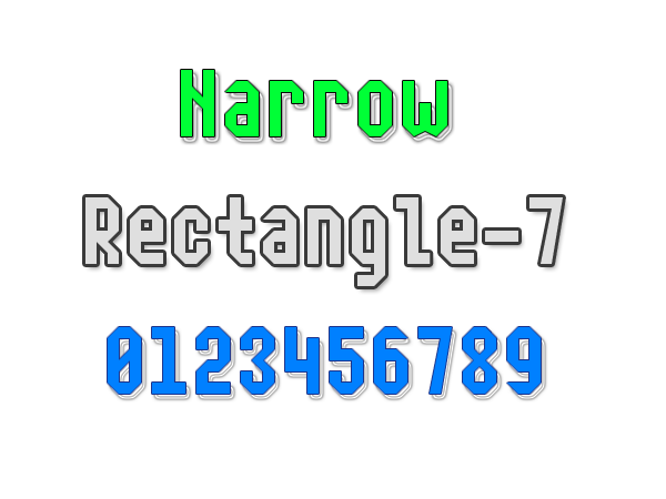 Narrow Rectangle-7字体 1