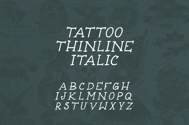 Tattoo Thinline字体 1