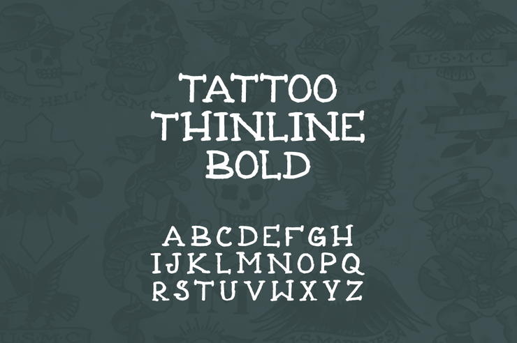 Tattoo Thinline字体 2