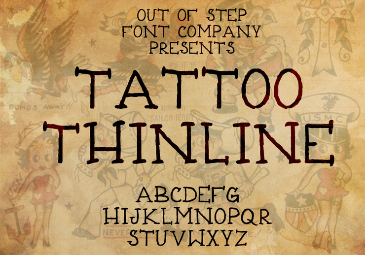 Tattoo Thinline字体 3