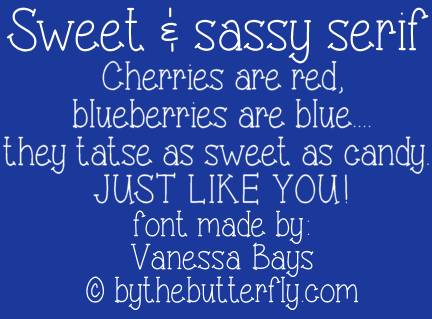 Sweet & sassy serif字体 1