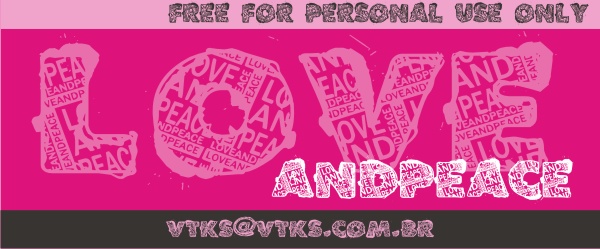 VTKS Love and Peace字体 1