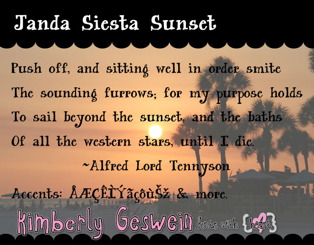 Janda Siesta Sunset字体 1