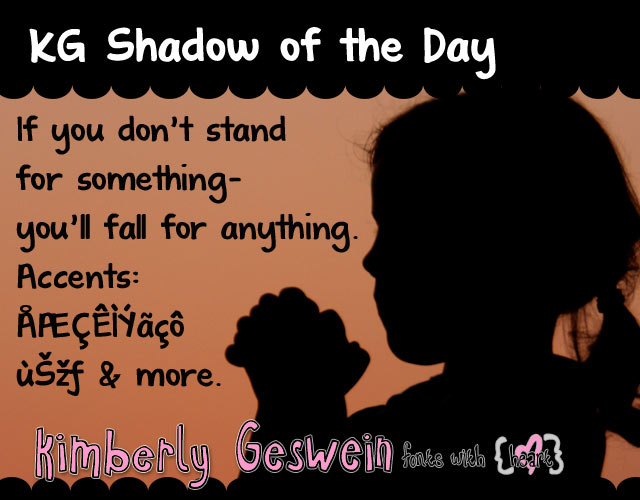 KG Shadow of the Day字体 1