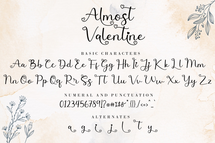 Almost Valentine字体 1