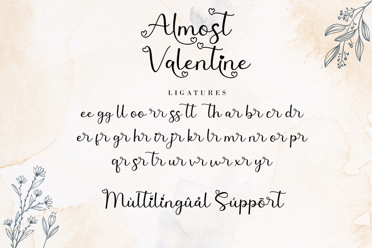 Almost Valentine字体 2