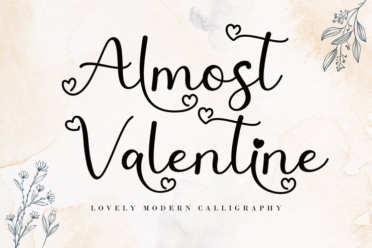 Almost Valentine字体 10