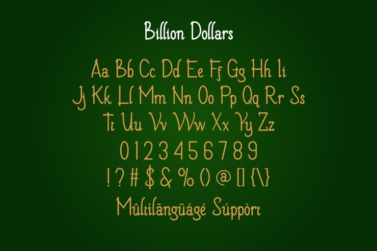 Billion Dollars字体 4