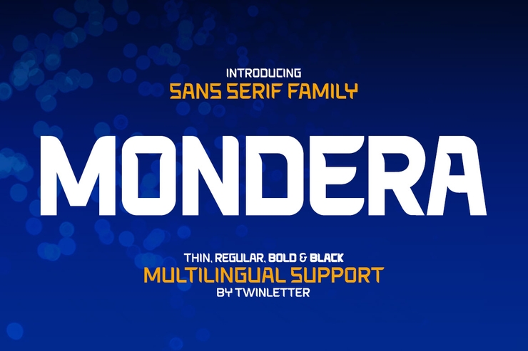 MONDERA字体 4