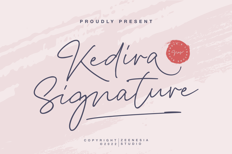 Kedira Signature字体 1