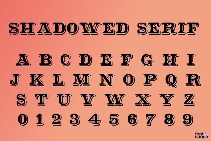 Shadowed Serif字体 1