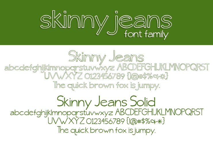 skinny jeans字体 2