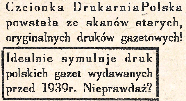 Drukarnia Polska字体 1