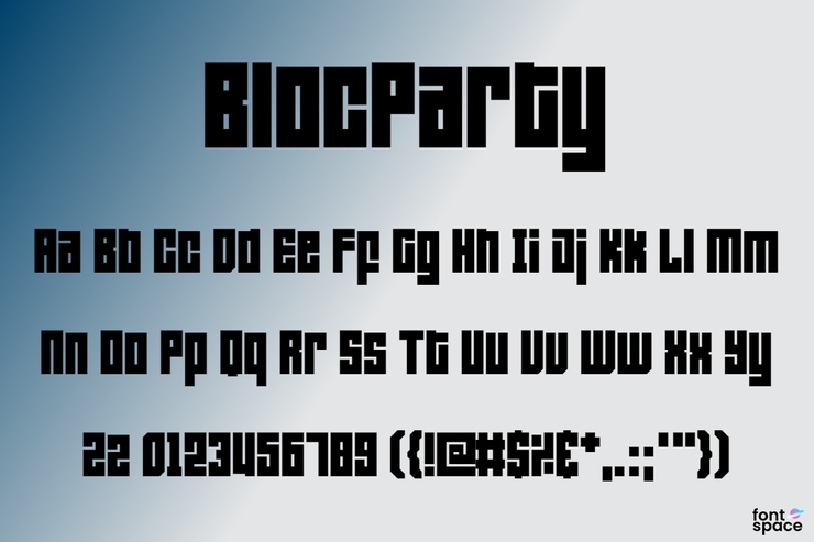 Bloc Party字体 1