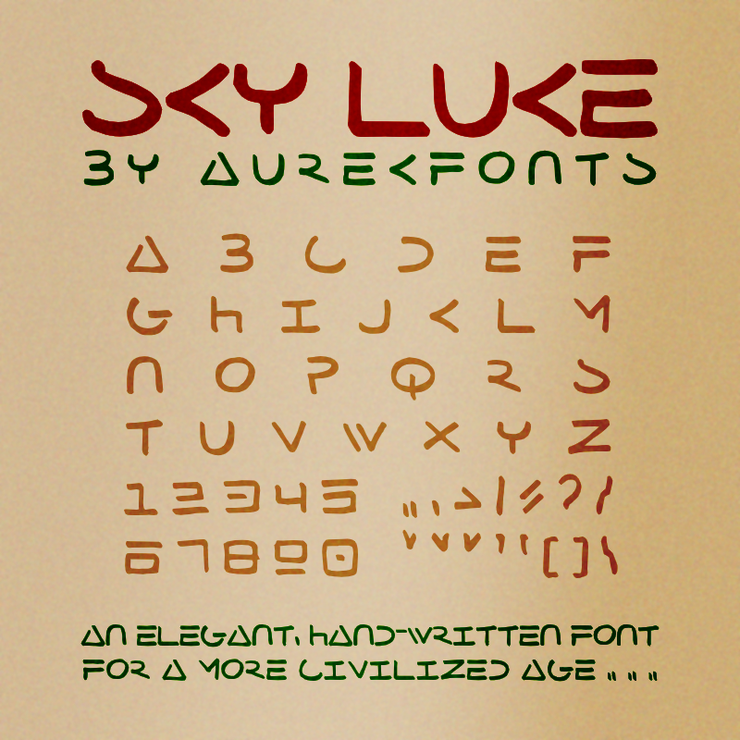 Sky Luke字体 1
