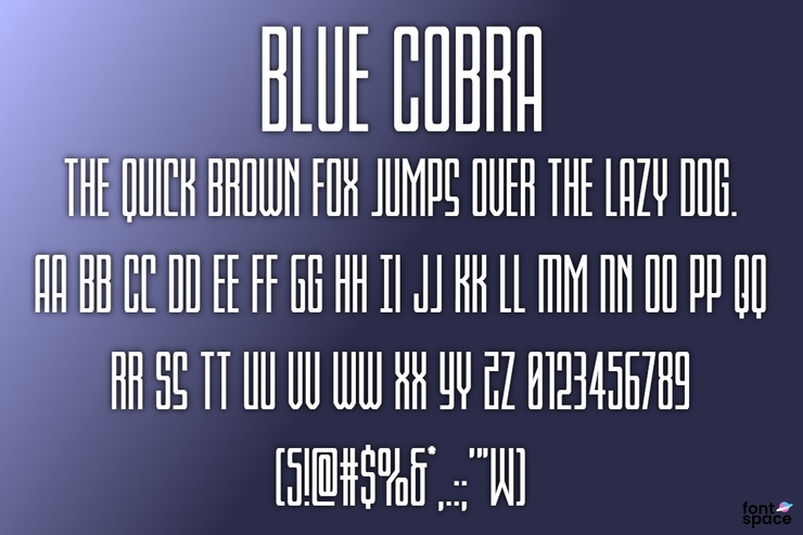 Blue Cobra字体 3