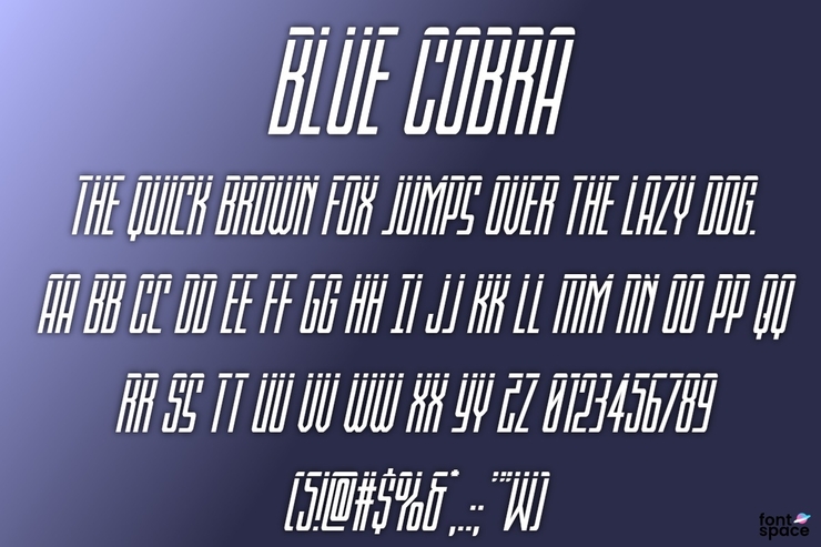 Blue Cobra字体 7