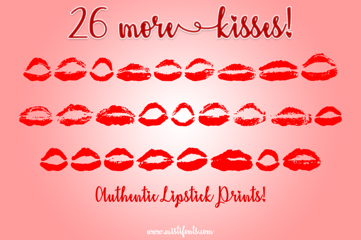 26 More Kisses字体 1