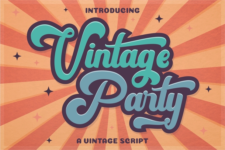 Vintage Party字体 1