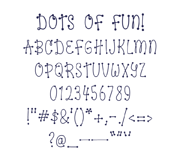 Dots of Fun Caps字体 2