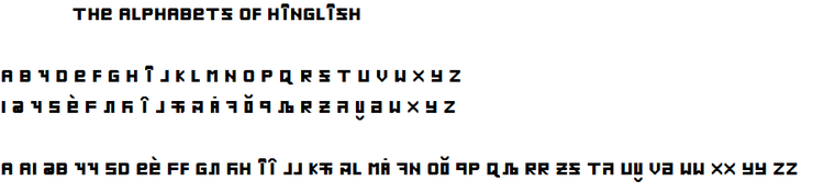 SEMI HINGLISH ANN字体 2