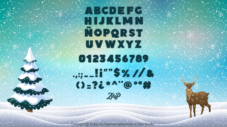 Zilap Christmas Gift字体 1