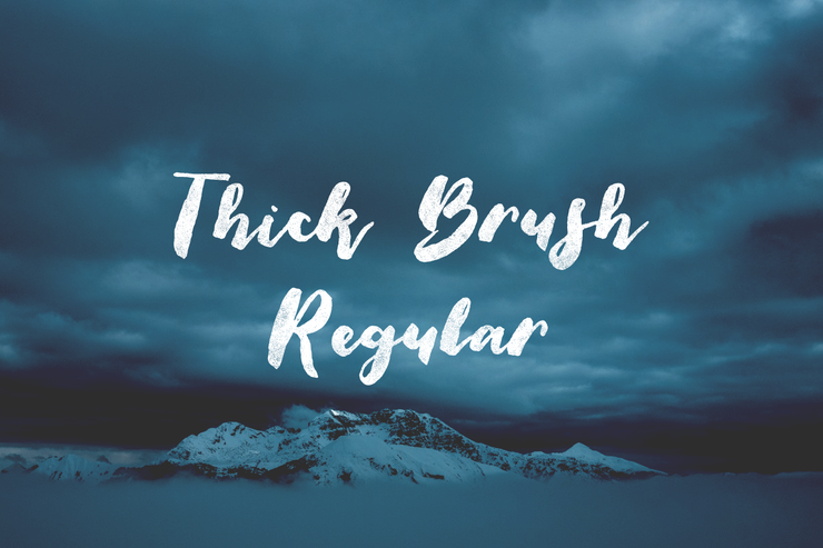 Thick Brush字体 3