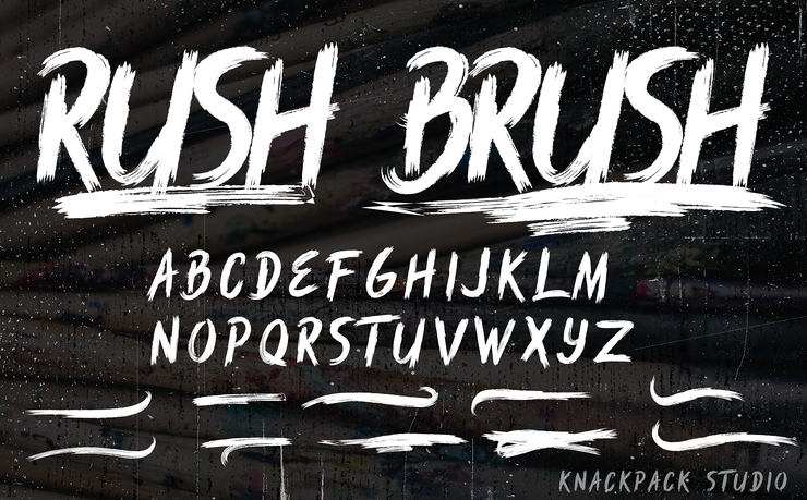 Rush Brush字体 1