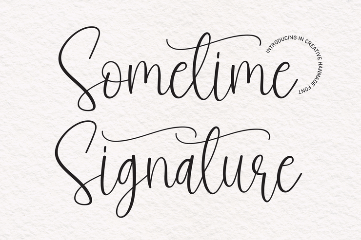 Sometime Signature字体 1