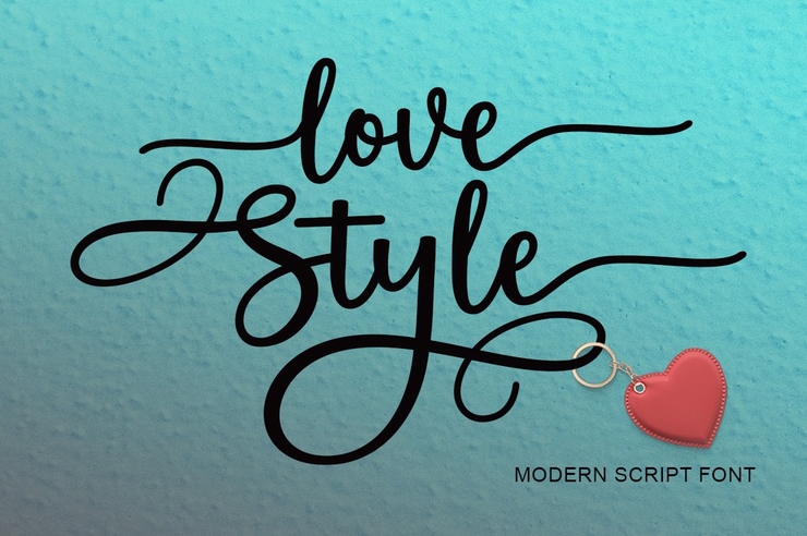 Love Style Script字体 6