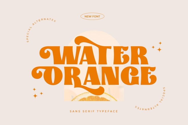 Water Orange字体 1